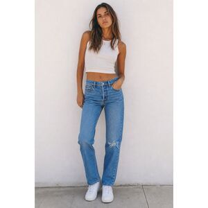 Levi's Premium Blue Wedgie Straight Denim Jeans Pants Trousers  Women's Size 26